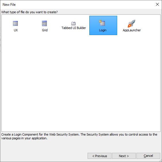 Creating a new Login UX component